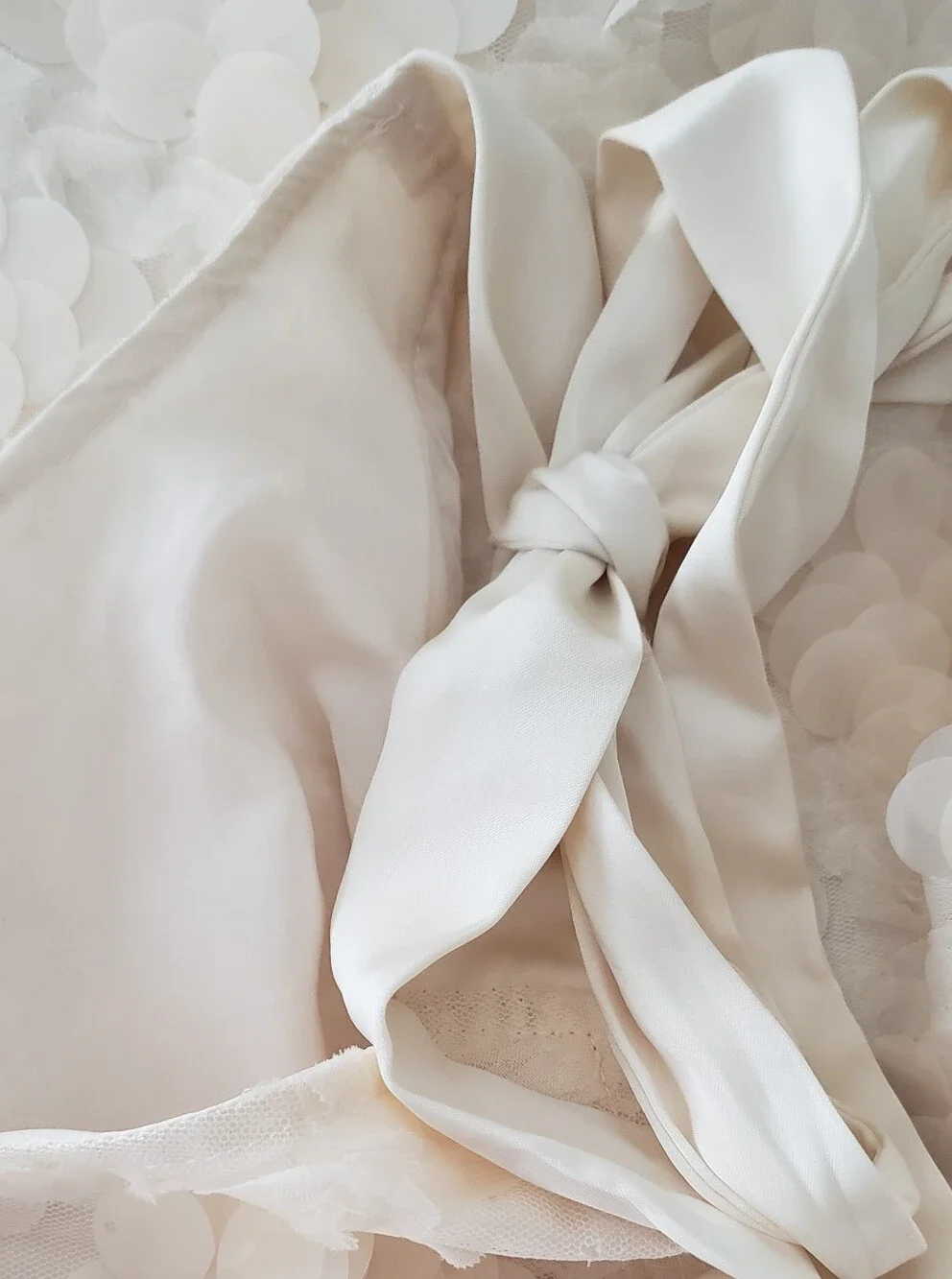 En Saison Ivory Sequin Slip Dress